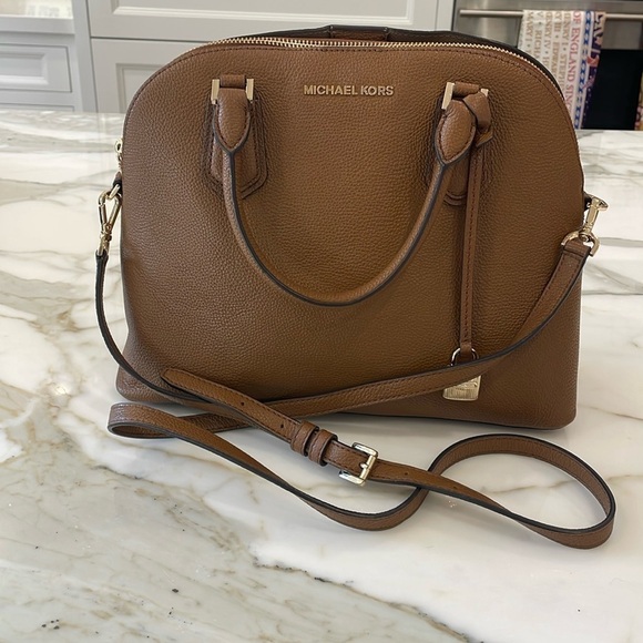 Michael Kors Brown/Camel/Nutmeg Satchel Crossbody Bag—GORGEOUS!! Like New! - Picture 1 of 11
